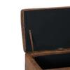 Storage Bench with Compartment 116 cm Brown Suede Look