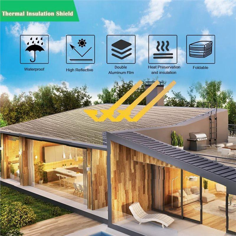 ABUL-Reflective Insulation Foam Double Layer, Bubble Roll Radiant Barrier For Window For Keep Heat