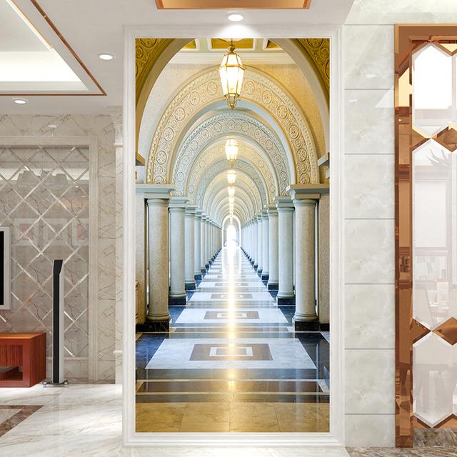 29 стилей DIY дверь художественная роспись наклейка гостиная коридор вход раздвижные двери декоративная живопись пилинг и; Наклеить обои из ПВХ