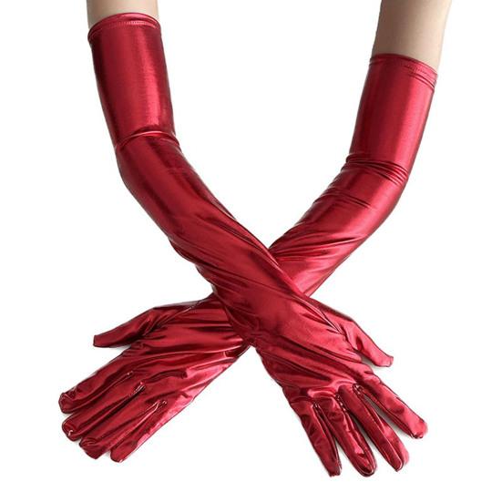 1 пара женских перчаток для косплея с покрытием из искусственной кожи с пятью пальцами, противоскользящие, для ночного клуба, сцены