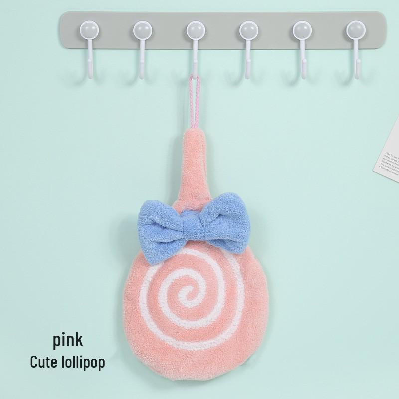 Милое Гусь Коралловый Флис Подвесное Полотенце для Рук - Мультяшное Впитывающее Кухонное Полотенце