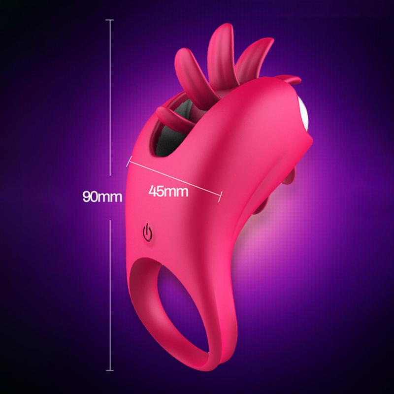 Вращение Оральный Вибратор Для Лизания Языка Влагалище Клитор Стимулирует Секс-Игрушки Для Пар Флирт Пенис Вибратор Кольцо