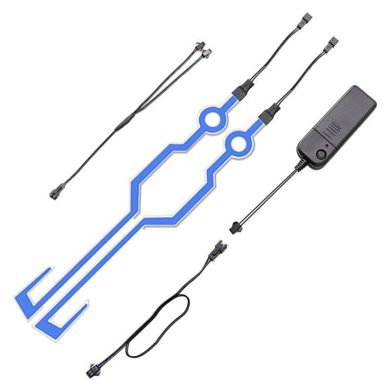 Велосипедный Мотоциклетный Шлем Светодиодная Холодная Подсветка Самоклеящаяся Светоотражающая Светящаяся Наклейка Полоса Модифицированная Водонепроницаемая Декорация