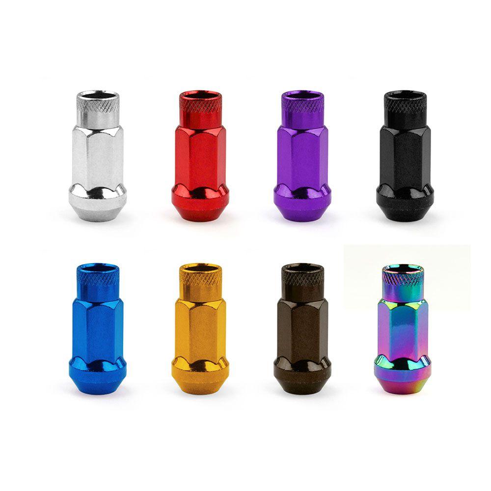 RASTP-20pcs/set Universal Steel Racing Lug Nut V48 Auto Steel Acorn Rim Extended Open End Wheel Lug Nuts M12X1.5/1.25 RS-LN031