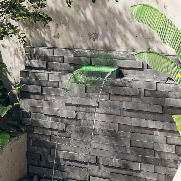 Maison Exclusive - Déversoir pour cascade avec LED RVB Acrylique 30 cm