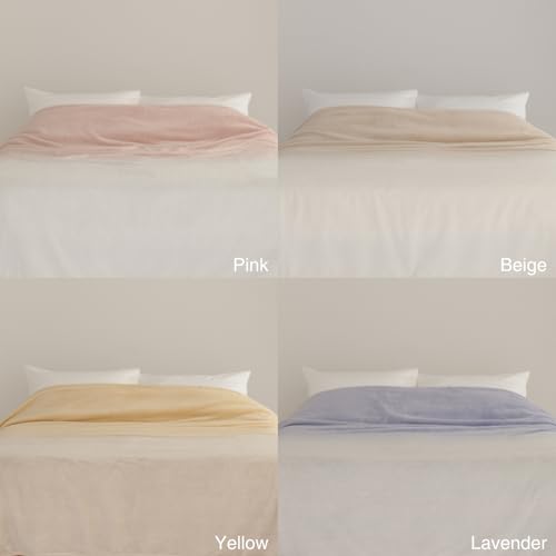 Nishikawa Hauu Fluffy Blanket, Single, Yellow, Washable, Fluffy and Soft, FQ04045527