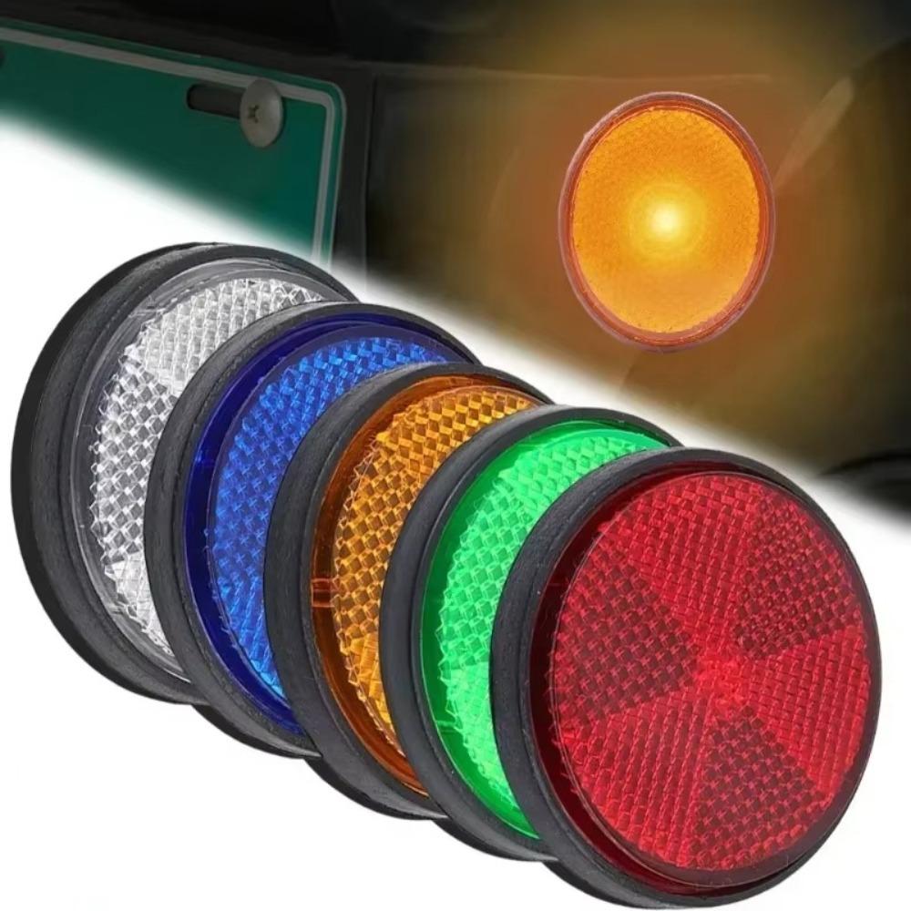 Dustproof Night Warning Reflector Safety Car Round Tail Sign Car Accessories