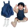 Baby Overalls Summer Denim Boys Girls Rompers Denim Overalls Baby Clothes 66 73 80 90 Baby Jumpsuit Coveralls Simple Clothes Kids Spring Autumn