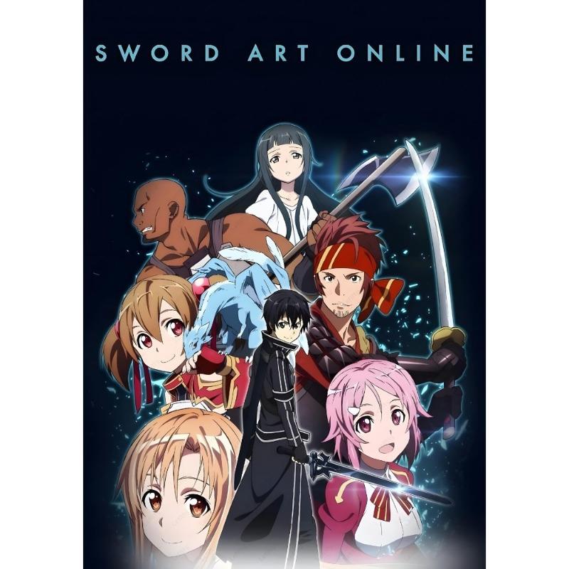 S-Sword Art O-Online Японское Аниме Крутой Постер Липкий Настенный Арт Печать Водонепроницаемый Дом Гостиная Спальня Бар Эстетический Декор