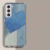 Стильный Джинсовый Чехол для Телефона Для Samsung Galaxy S25 Edge S24 S23 FE S21 S20 S10 Plus S22 S26 Ultra Чехол Прозрачные Чехлы ТПУ C