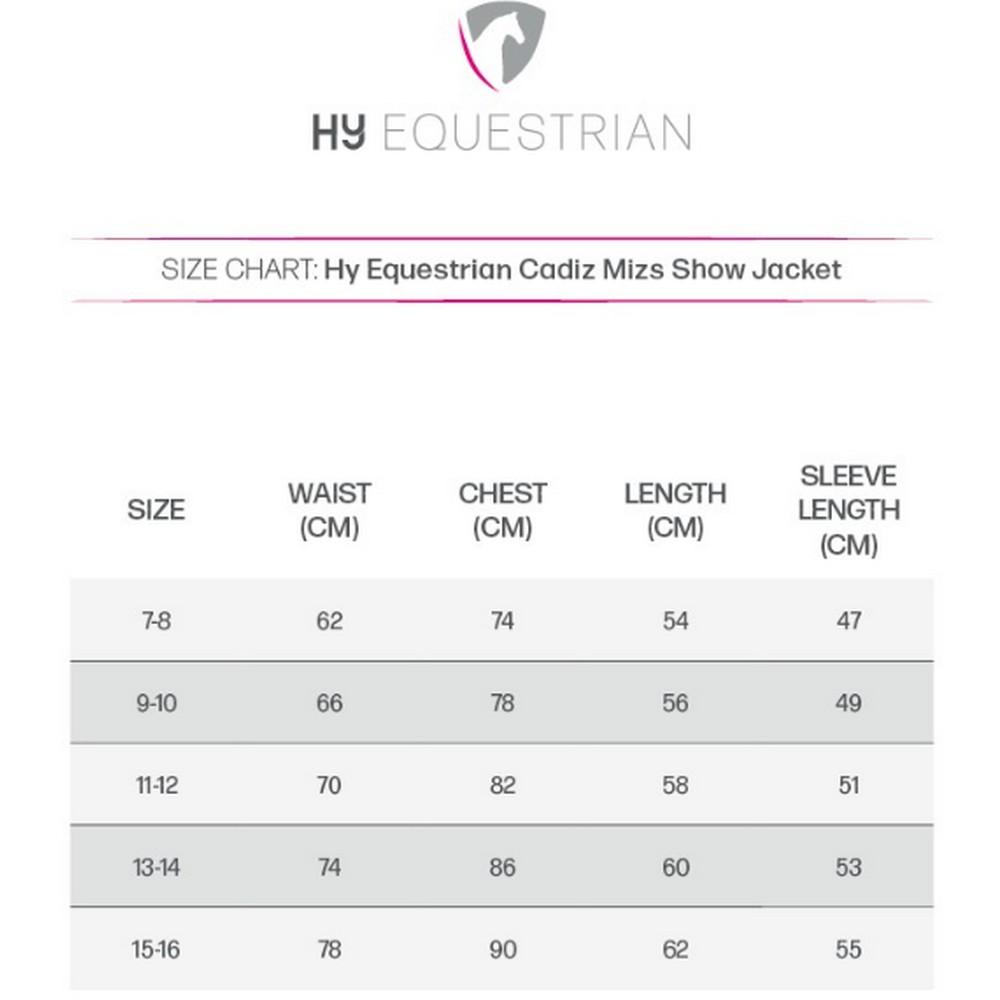 Hy Childrens/Kids Cadiz Mizs Competition Jacket