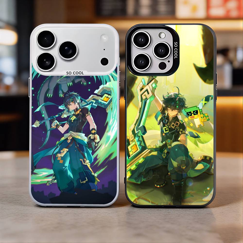 K-Kinich G-Genshin I-Impact Цветной Серебристый Задний Чехол Для Телефона Для IPhone 17 16 15 14 13 12 11 Plus Pro Max Plus