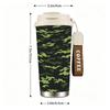 Green Camo Pattern Stainless Steel Insulated Coffee Tumbler,Double Vacuum Thermal Travel Mug,Reusable Leakproof Cup for Outdoor Sport