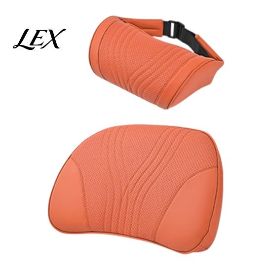 Ergonomic Neck Pillow Car Headrest for Support, Memory Foam with Cushion Adjustable Strap, Universal Lumbar Support Auto Truck SUV Interior Accessory