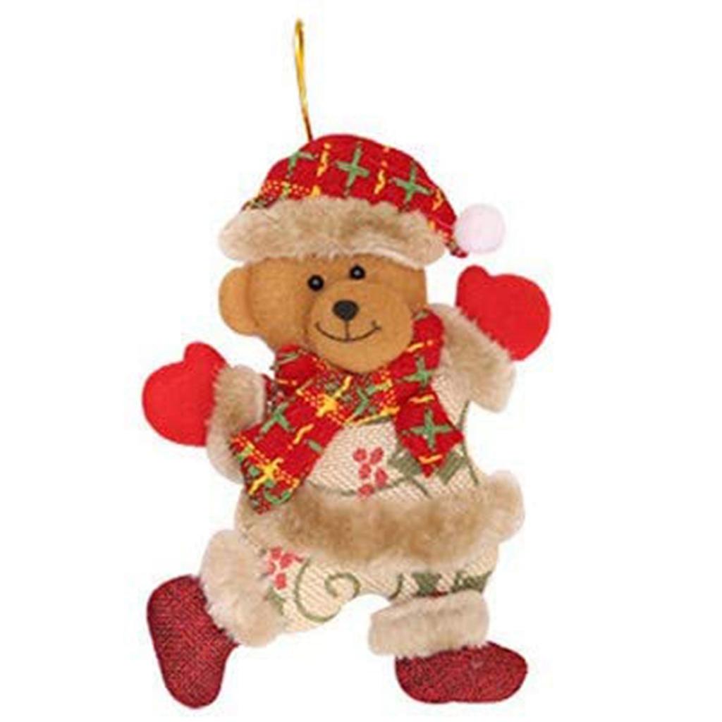 Cute Santa Claus Bear Elk Snowman Ornaments Christmas Pendant Christmas Tree Decoration Toy Doll