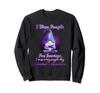 Disease Awareness Products Wearing Purple Ribbon Gnome Sweatshirt Alzheimer's I'm