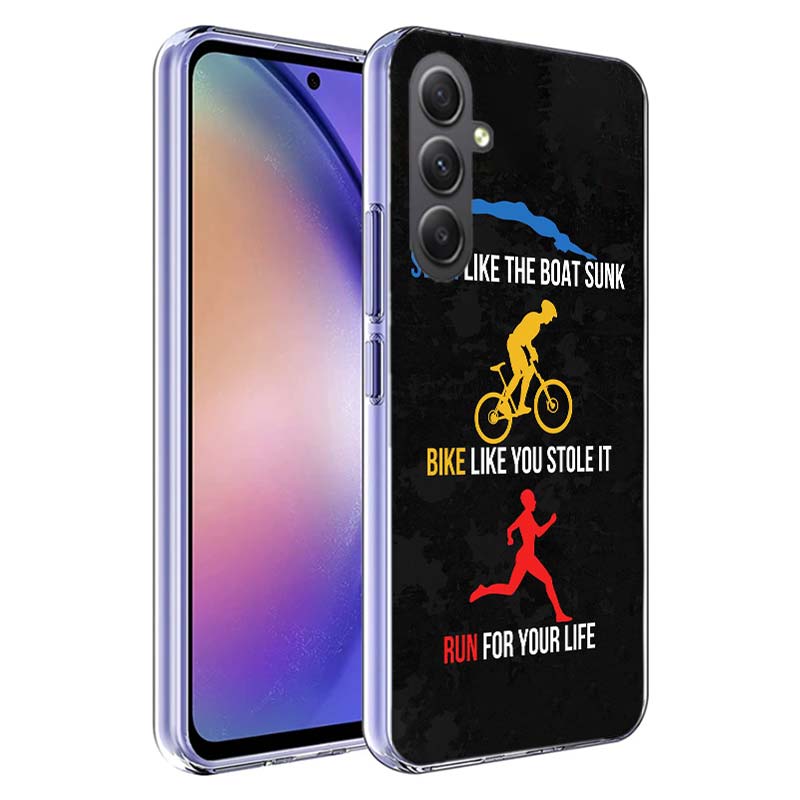 Чехол для телефона Триатлон Плавание Велосипед Бег Для Samsung A70 A50S A40 A30 A20E A16 A26 A36 A56 A17 Galaxy Note 20 10 9 8 A71 A51 A41 A31 A