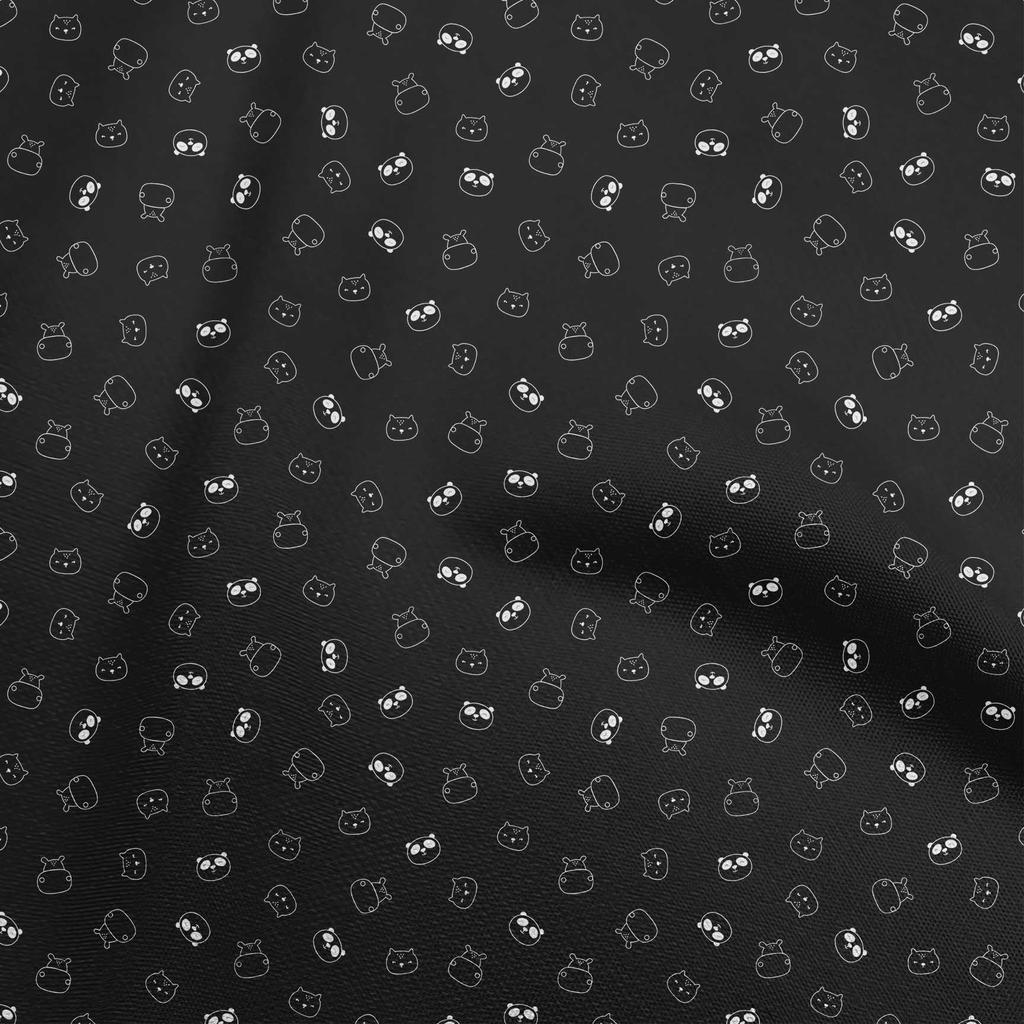 oneOone Хлопковая гибкая серая ткань Швейные проекты с изображением панд и бегемотов Поделки Принты на тканях в ярдах 40 дюймов