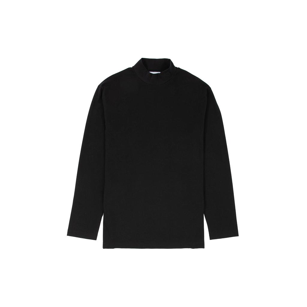 Y-3 Classic Long-Sleeve Mock Neck Black Men Tops GK4497