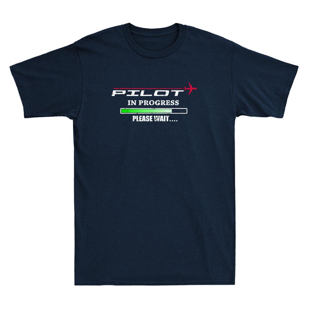 Pilot In Progress Funny Pilot Aviation Airplane Gift Unisexs Short Sleeve TShirt