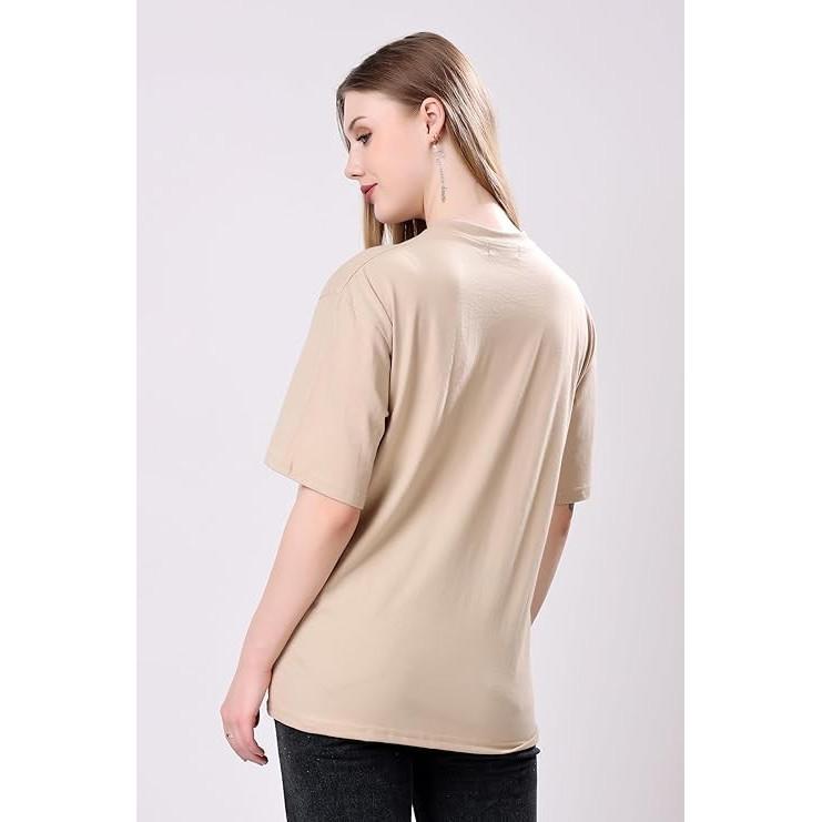 Women’s Loose Fit Graphic Printed T-Shirt Round Neck Half Sleeves Top Combo of 2