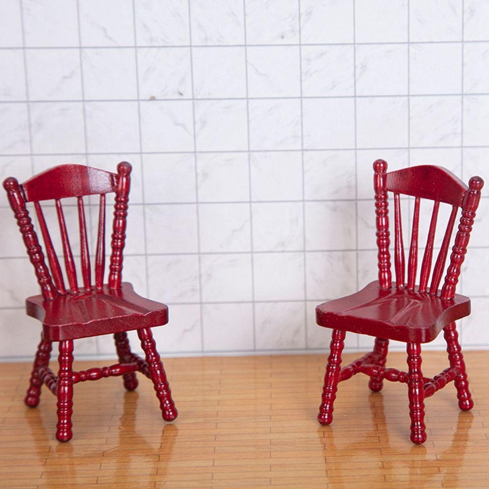 1/12 Dollhouse Miniature Table Furniture Toys Wooden Table Doll House Decoration Simulation Chair