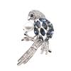 Китайская креативная брошь в виде попугая, женский корсаж с изображением животного из хрустального сплава, инкрустированный бриллиантами, аксессуары для костюма, антибликовая пряжка