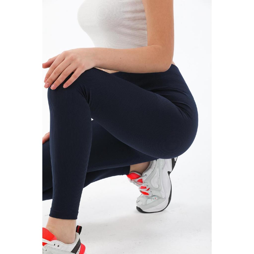 Индиго Индиго Индиго Трикотажные колготки в рубчик с завышенной талией и эластичной резинкой на талии