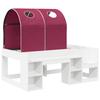 Bed with Tunnel 4 pcs White and Red Particleboard