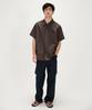 SHIRTER Pure Linen Short Sleeve Shirt (Brown)