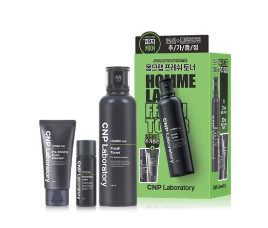 CNP Homme Lab Fresh Toner 120 мл специальный набор (+ лосьон 31 мл и очищающая пенка 50 мл.)