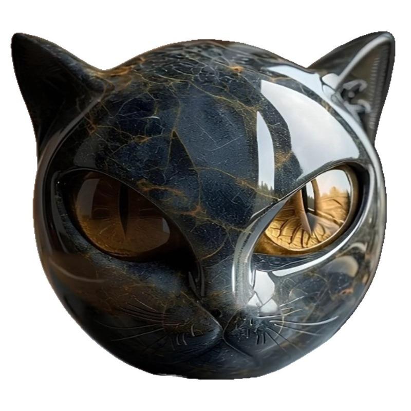 Роскошная фигурка черной кошки из смолы, мини-размер, ручная работа