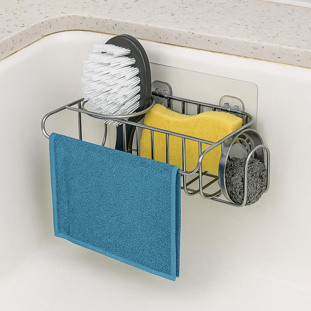Stainless Steel Sponge Drainer Rack Hollowed Sponge Stand Sink Sponge Holder  Bathroom
