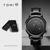 TOMI T101  Men's Quartz Movement Wristwatch Business Simple Fashion Round Dial Design Leather Band Daily Use Male Watch