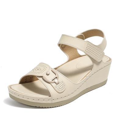 Новые летние сандалии на нескользящей подошве, женские, на танкетке и платформе, женская обувь