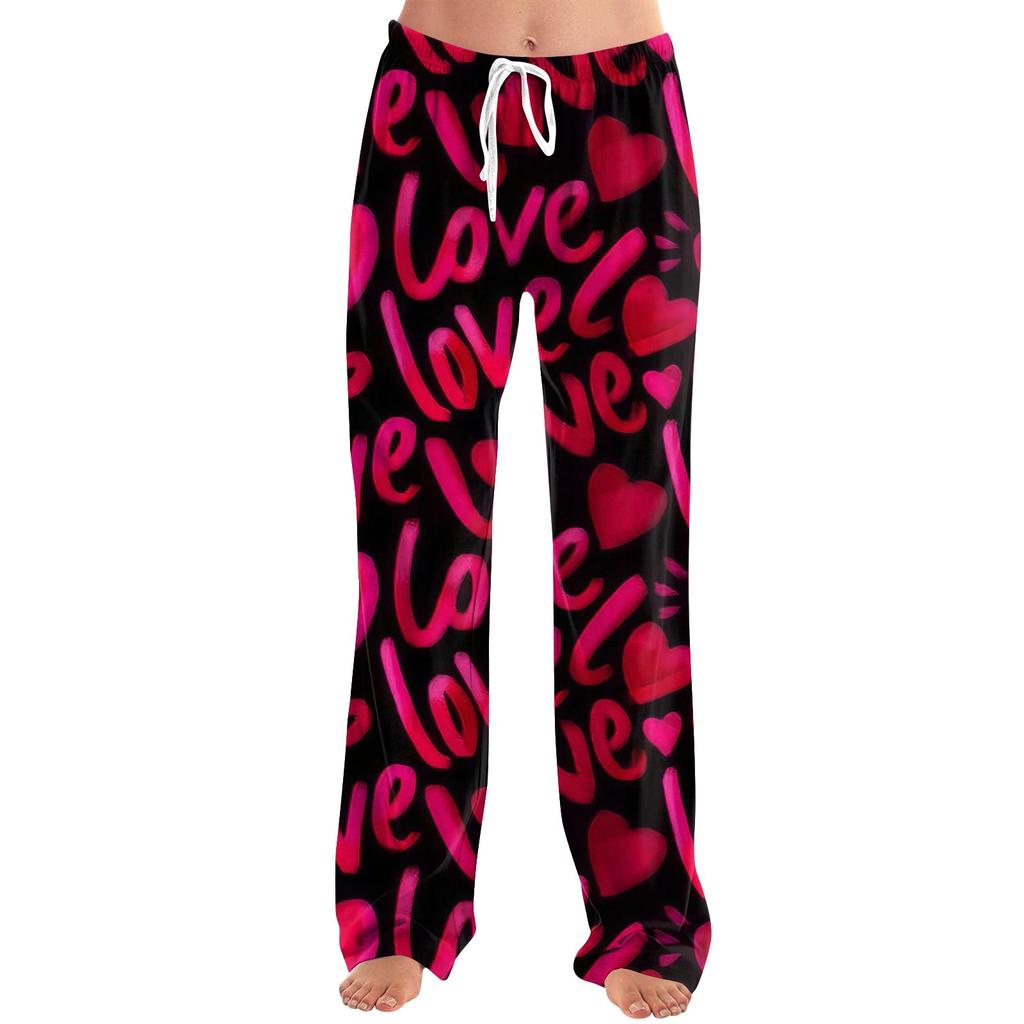 Женские домашние брюки с принтом Allover, пижамные брюки для сна, длинные брюки, пижамные брюки, брюки для йоги