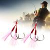 MUQZI Sports Accessory Unique Fishing Assist Hook Compact Carbon Steel Flash Tassel
