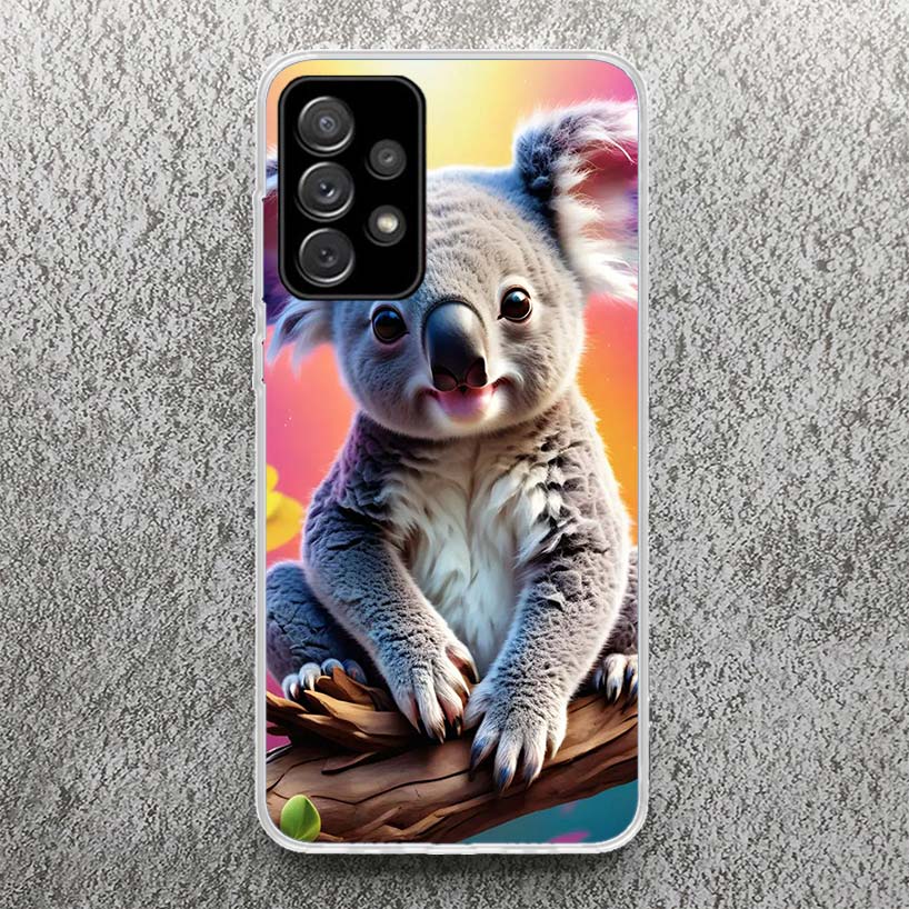 Koala Kawaii Cute Animal Print Soft Case for Samsung A51,A50,A21S,A70,A71 Phone Shell A31,A41,A10,A20E,A30,A40,A6,A7,A8,A9 Cover