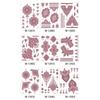 9pcs Brown Red Hand Tattoo Stickers Lace Hollow Temporary Tattoos Set Flower Fake Tattoos  Thigh