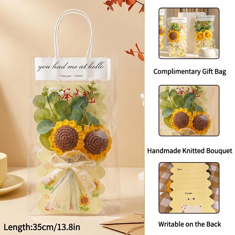 Graduation Bouquet Crochet Flower Bouquet Graduation Flower Gifts Party Favors Gifts Mother's Day Teacher's Day Graduation Gifts