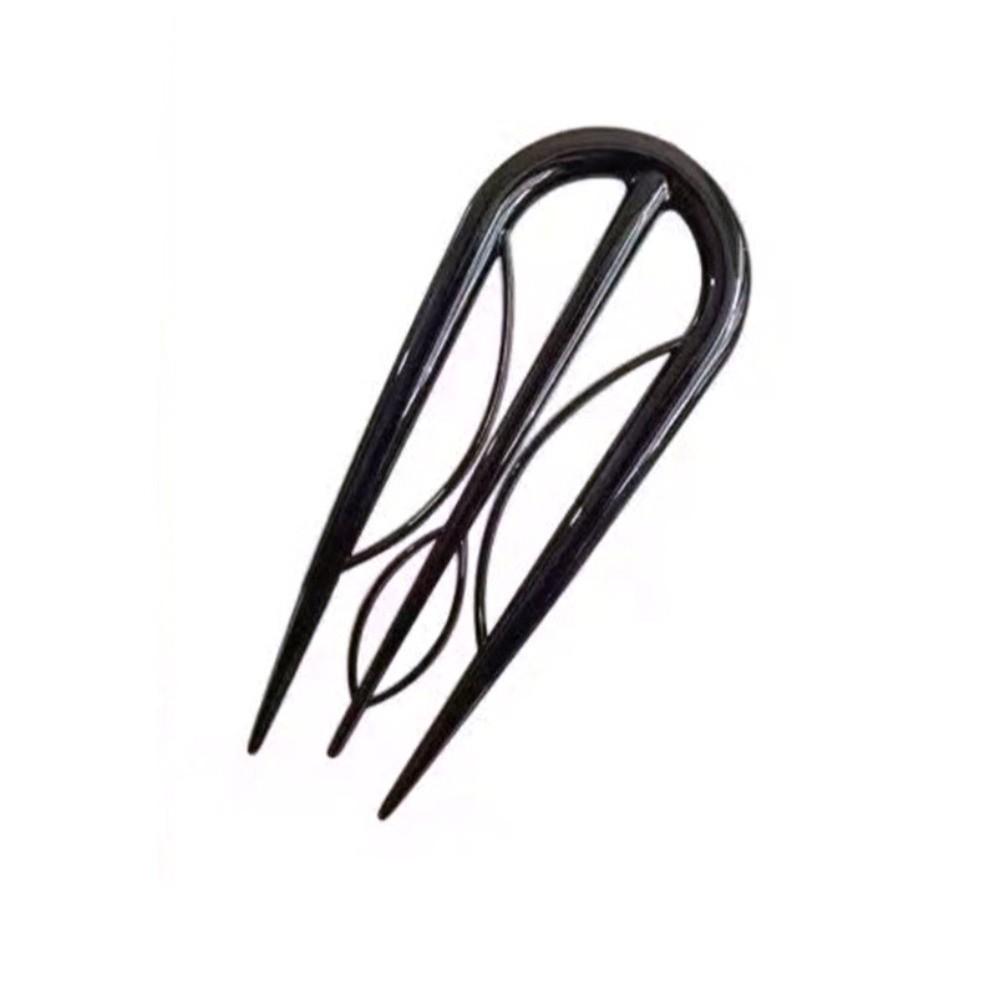 Multi-pronged U-shaped Hair Stick Leopard Print Hair Fork Vintage Hair Clip Hair Accessories