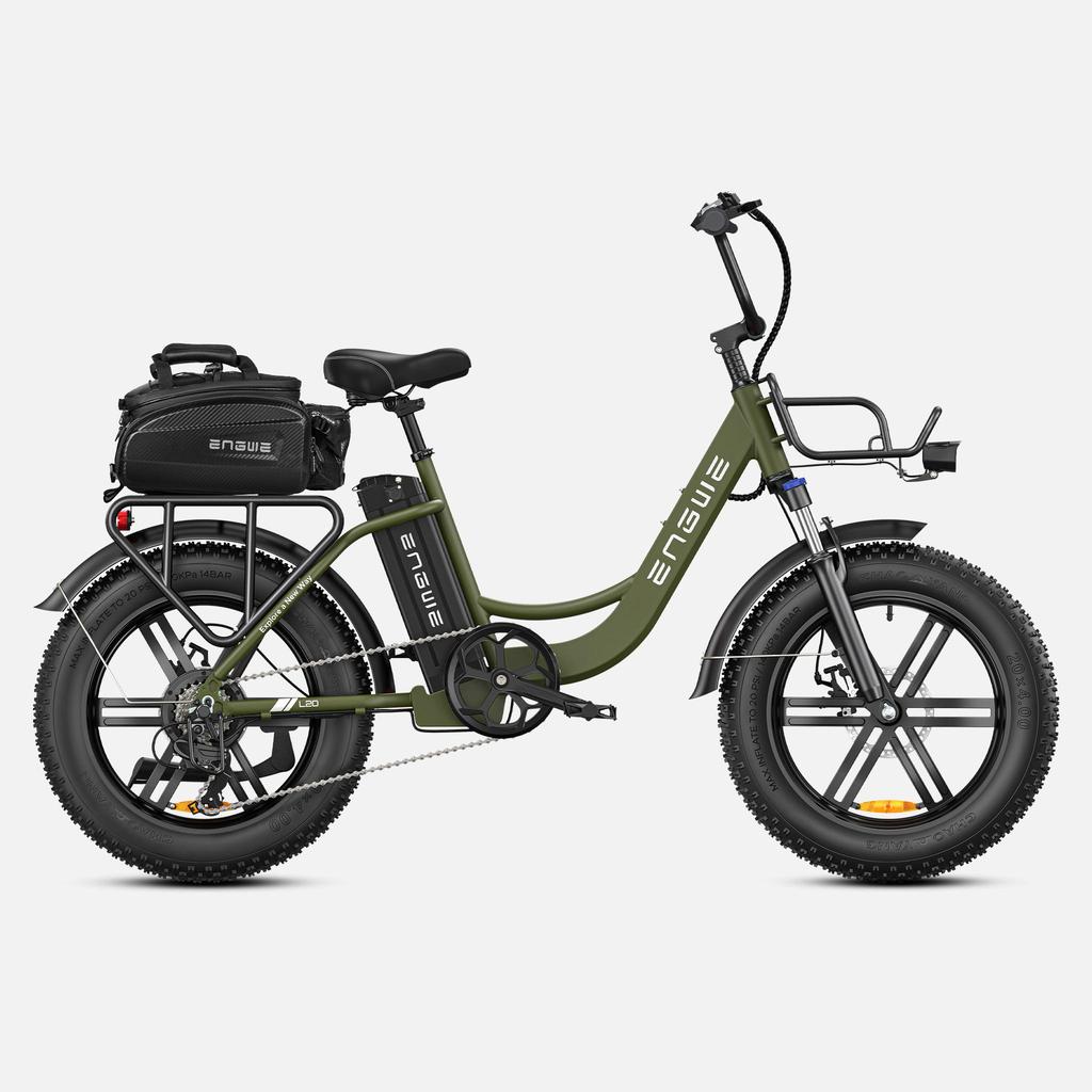 Электровелосипед ENGWE L20 2, мощный двигатель 250 Вт, литиевая батарея 48 В, 13 А·ч, женский электровелосипед, 20-дюймовые толстые шины, городской электровелосипед