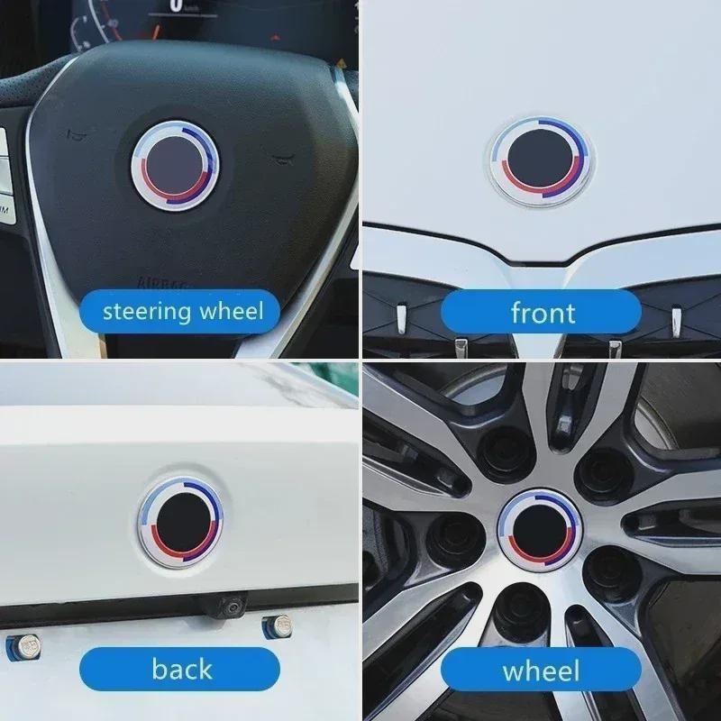 7Pcs/lot Car 50th Anniversary Logo For G30 G31 G38 G11 G12 G20 G28 F10 F48 F49 G01 F20 F21 F22 Wheel Rim Decoration Cover