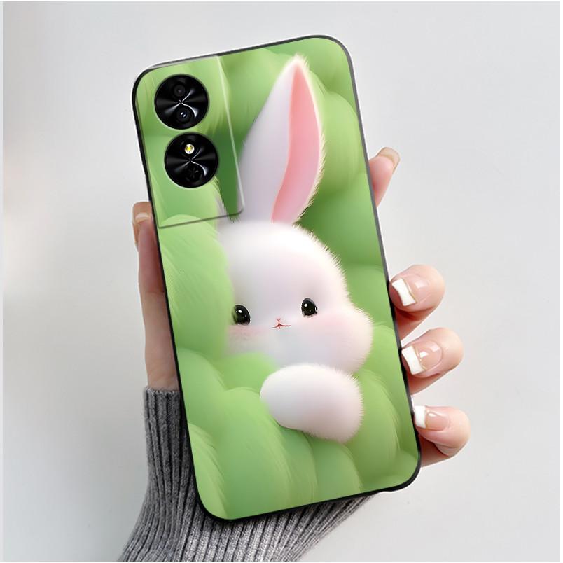Чехол для телефона для TCL 40 NxtPaper Задняя крышка Милый Кролик Кошка Funda Силиконовый Мягкий Coque для TCL 40 NxtPaper 4G Ударопрочный Чехол Оболочка