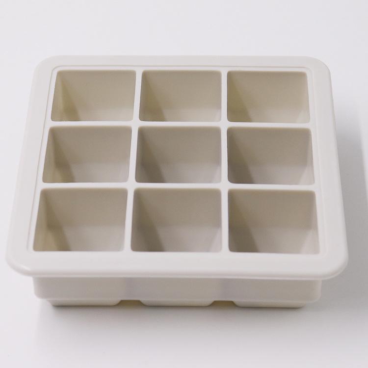 Силиконовый лоток для льда на 9 ячеек с крышкой — самодельная форма для кубиков льда и детского питания