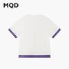 Хлопковая футболка MQD для мальчика с цветными манжетами