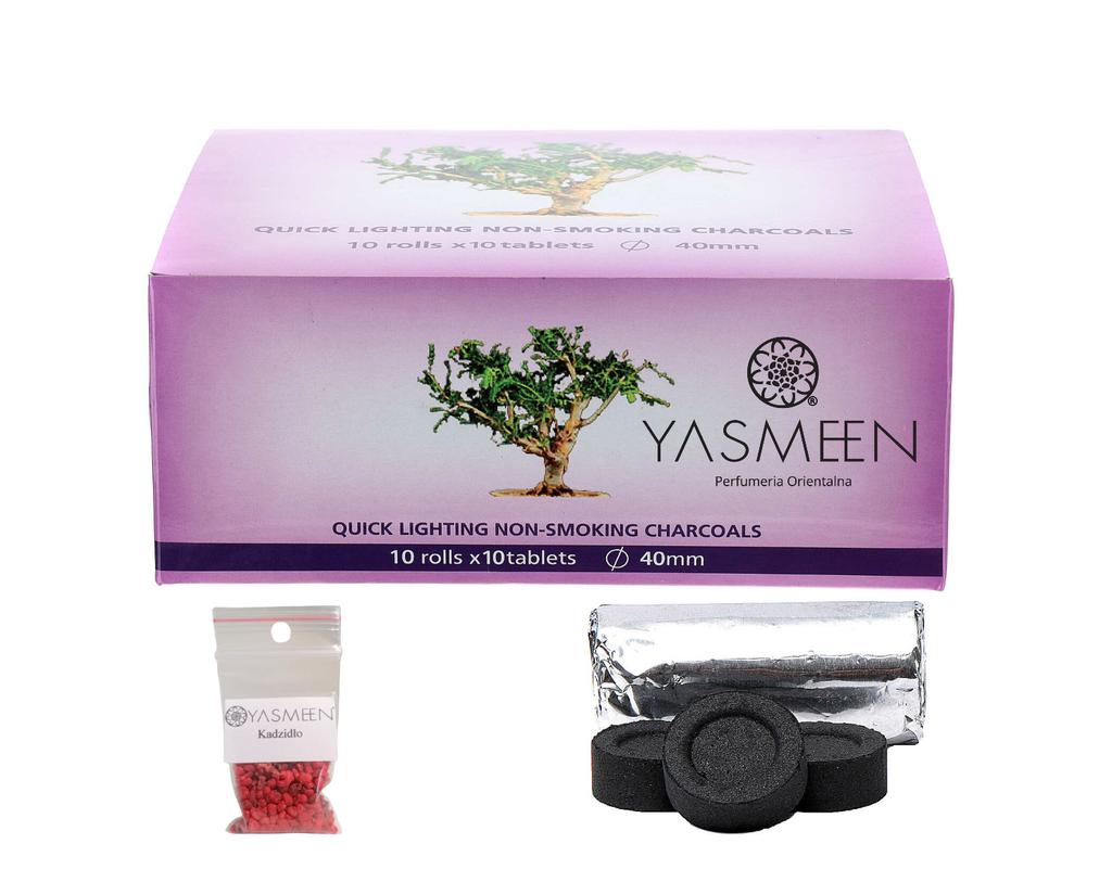 Yasmeen węgielki do bakhoor 1 box 100 szt - 40mm