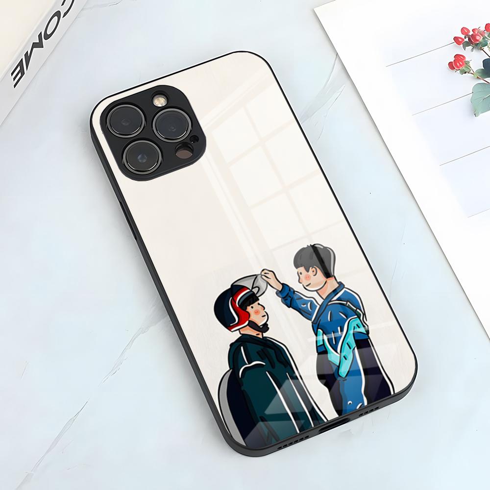 Чехол для телефона 'Слабый герой' (Weak Hero) для iPhone 17 Pro Max 15 Pro 16 14 Plus 12 13 Mini 11 Pro, противоударная стеклянная крышка