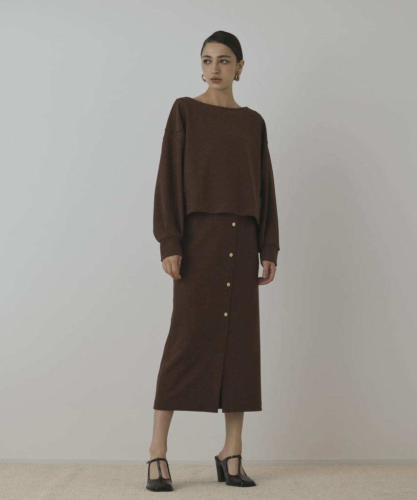 [Grace Continental] Современный топ с блестящим вырезом 25AW (Женский)