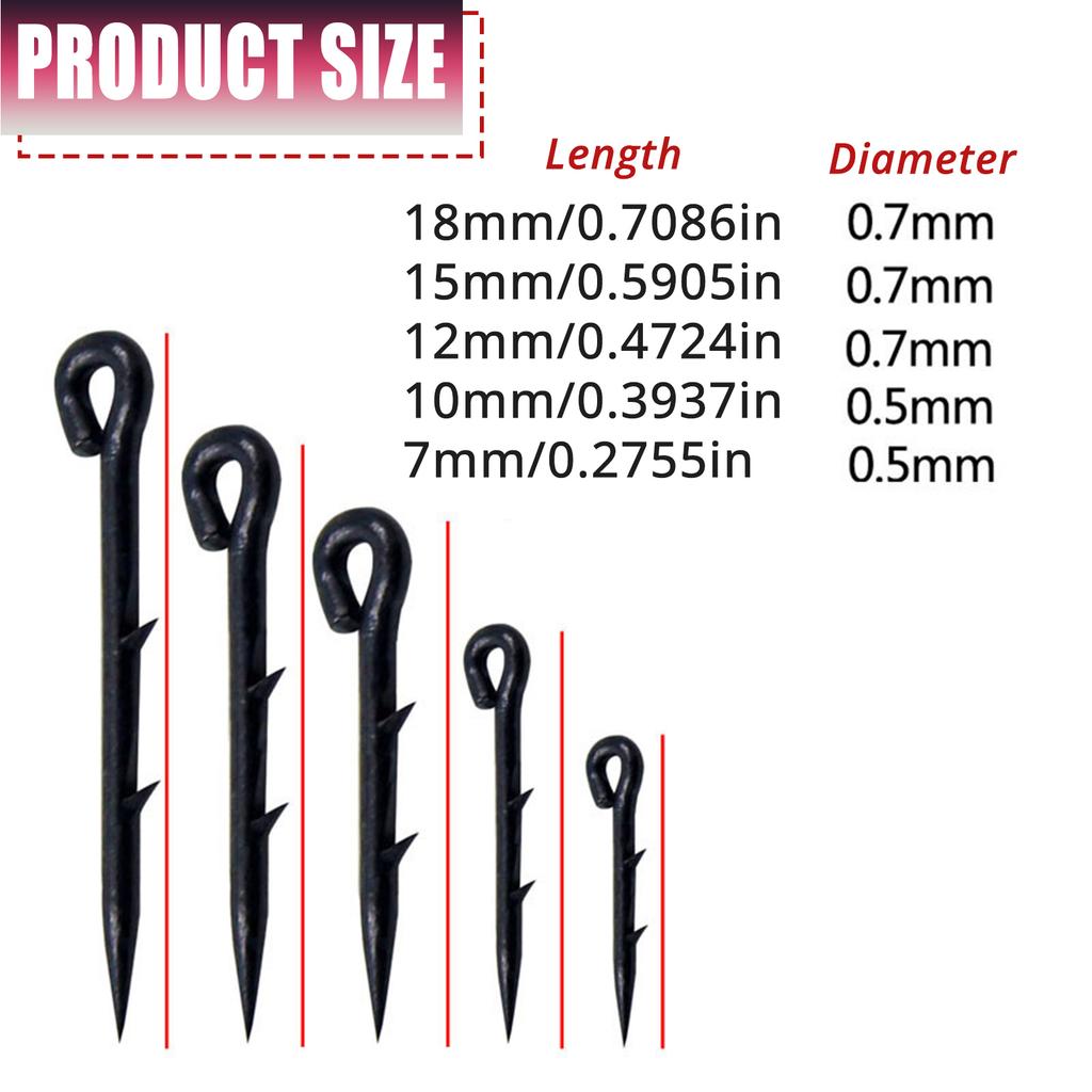 20Pcs Carps Fishing Hook Metal Baits Spike for Baits Metal Baits Spike Carps Fishing Hook Baits Sting Boilies Pin Spikes